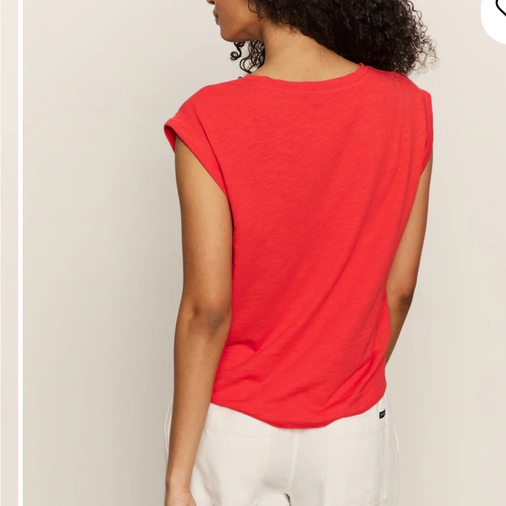 Sanctuary Knotted Muscle Tee Cayenne Size Small - Picture 3 of 9